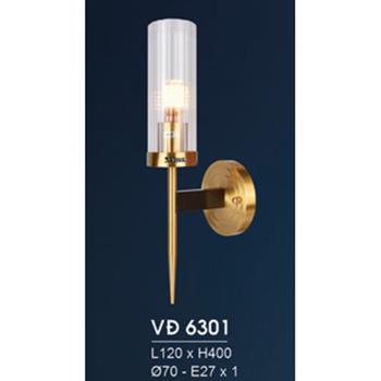 Đèn Vách Đồng L120*H400, Ø70 - E27*1 VĐ 6301