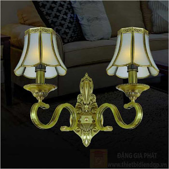 Đèn Vách Đồng L350*W250*H350, E27*2 VĐ 9003/2