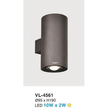 Đèn vách led trang trí trong nhà Ø95 x H190 - 10W*2W - ánh sáng vàng VL 4561