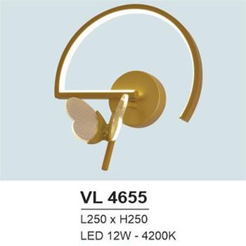 Đèn vách trang trí led L250*H250 - LED 12W - 4200K VL 4655