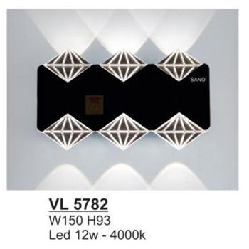 Đèn vách led 8W- 4000K - W150*H93 VL 5782