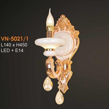 Đèn vách nến chao đá ngọc Verona L140xH450, LED + E14 VN-5021/1