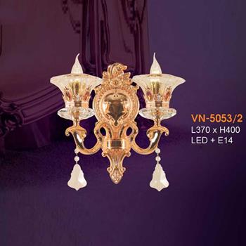 Đèn vách nến chao đá ngọc Verona L370xH400, LED + E14 VN-5053/2