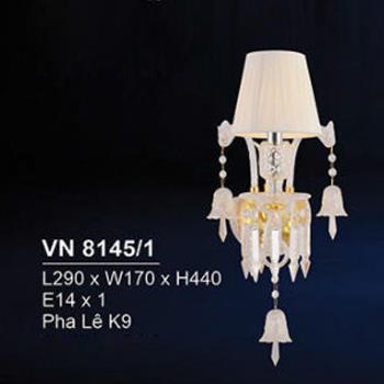Đèn Tường Nến L290*W170*H440, E14*1 + PHA LÊ K9 VN 8145/1