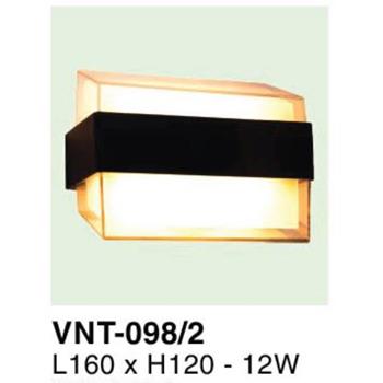 Đèn vách ngoài trời L160*H120 - 12W VNT-098/2