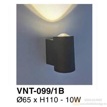 Đèn vách ngoài trời Verona Ø65*H110 - 10W - vỏ đen VNT-099/1B