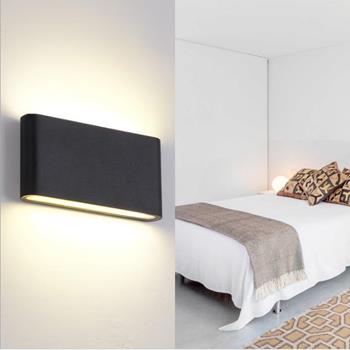 Đèn tường trang trí VNT051 - LED 3000K - IP65 vỏ đen VNT051/L ĐEN