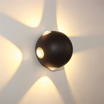 Đèn vách ngoài trời Led 3000K *5 - Ø100*W70 VNT2221T5 ĐEN