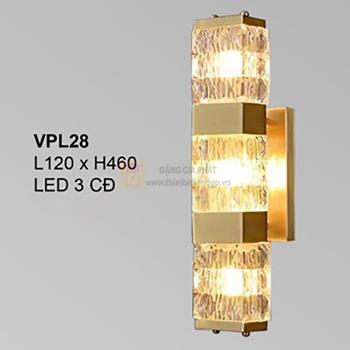 Đèn vách Pha Lê L120*H460 - Led 3 CĐ VPL28