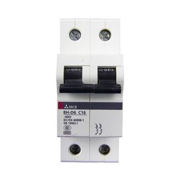 MCB Mitsubishi loại tiêu chuẩn BH-D6 2P 6kA BH-D6 2P 0.5A C N