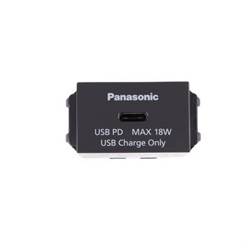 Hạt ổ cắm USB Panasonic WEF412417MYH-VN Type C, PD-18W, bắt vít WEF412417MYH-VN
