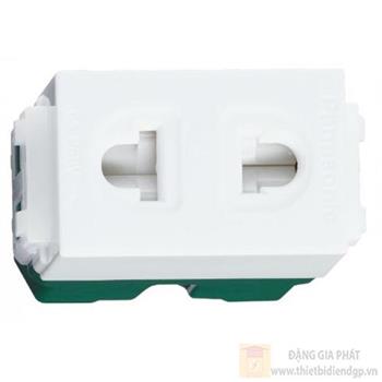 Ổ cắm đơn Panasonic WEV1081SW màn che cắm nhanh, màu trắng WEV1081SW