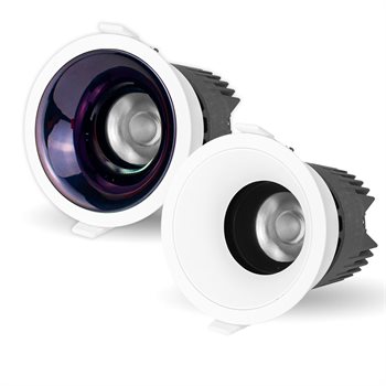 Đèn âm trần rọi AMETHYST (thạch anh tím) mặt viền kingled (DLRA Series) 12W DLRA-12BR-T103