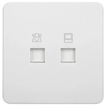 Ổ cắm điện thoại RJ11 + mạng RJ45 Cat 6 WGDT2RJRJ6
