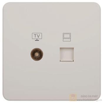 Ổ cắm ti vi + mạng RJ45 Cat 5e WGCT2TVRJ5