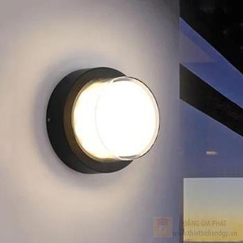 Đèn led ốp tường vinaled tròn 12W mẫu E vỏ đen WLR-EB12