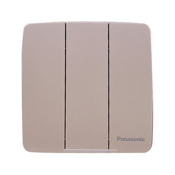 Bộ 3 công tắc C Panasonic WMT506MYZ-VN 2 chiều, cắm nhanh, 16A, màu vàng ánh kim WMT506MYZ-VN