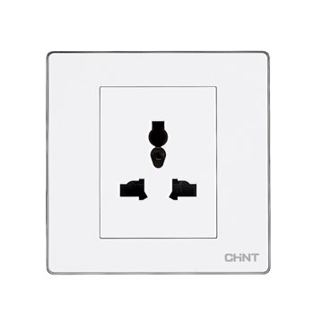 Bộ Ổ cắm đơn đa năng CHINT NEW6-D10910 White 13A 250V NEW6-D10910