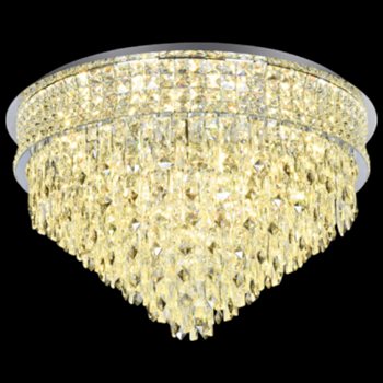 Đèn mâm tròn pha lê Andora Ø800*H450- E14*19 (Pha Lê Khói-Trong) MPL-84237/800