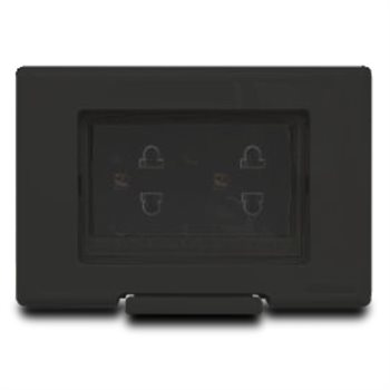 Bộ ổ cắm đôi 3 chấu chống nước Grimma, mặt nhựa vân xước G8 series G8BWFSK333 G8BWFSK333