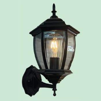 Đèn tường ngoài trời Verona L200 x H420, vỏ đen VNT-02M