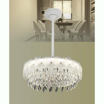 Quạt trần đèn cánh xếp Veronia QT-1006 Ø600*H600 QT-1006