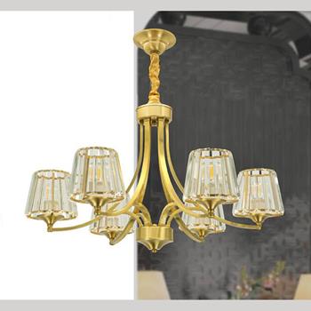 Đèn chùm đồng Ø700*H400 - E27*6 DC21