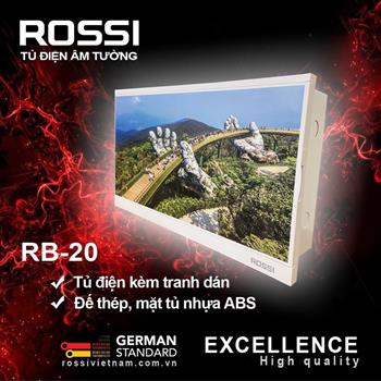 Tủ điện âm tường Rossi RB-20 (kèm khung ảnh dán) RB-20