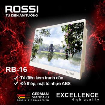 Tủ điện âm tường Rossi RB-16 (kèm khung ảnh dán) RB-16