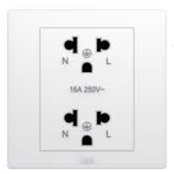 Bộ ổ cắm đôi 3 chấu 16A - ABB 4TYB502231P0105
