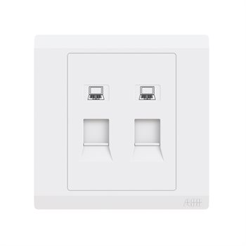 Bộ ổ cắm mạng đôi ABB Inora BL329 RJ45 CAT.6 2TCZ173014R0010