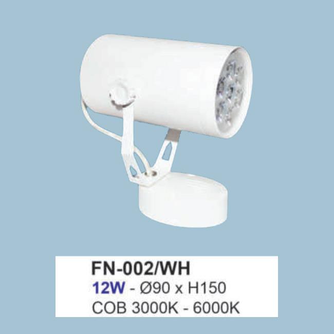 Đèn rọi ray Andora FN-002/WH LED COB 12W - Ø90 x H150