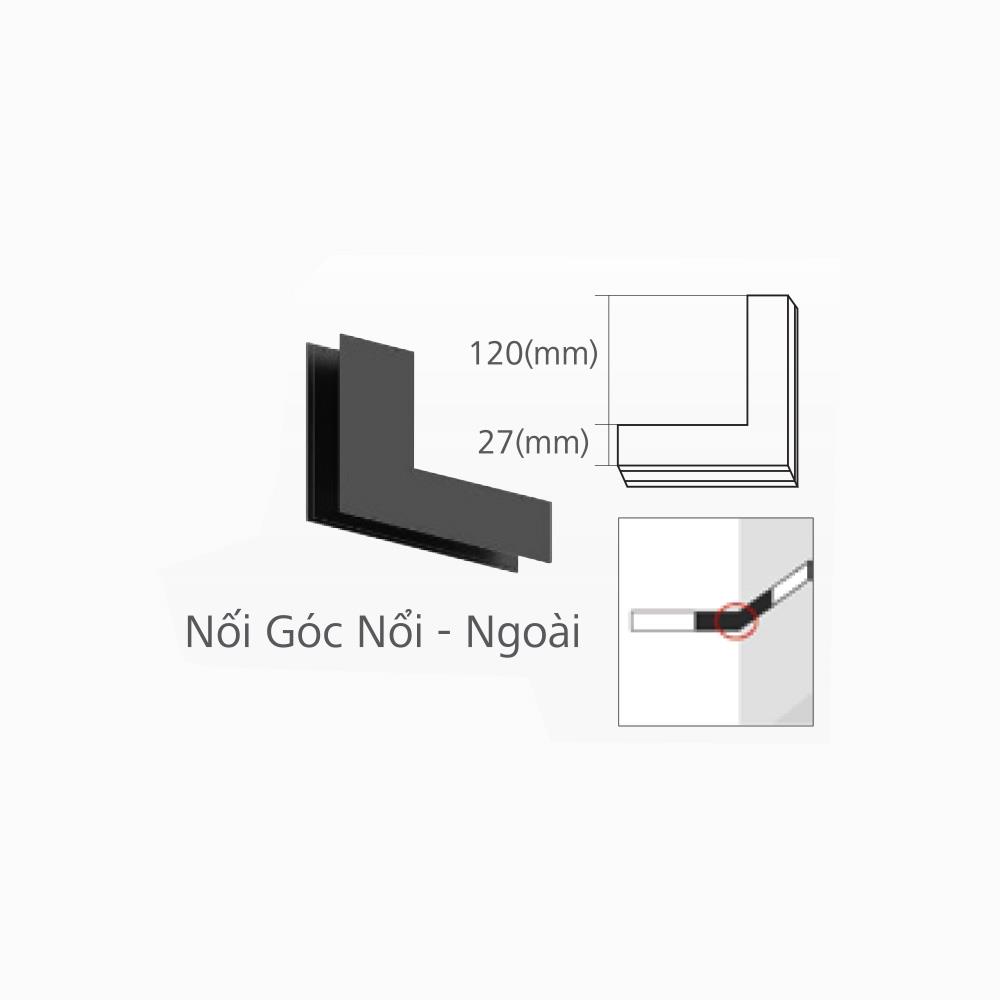 Nối Góc nổi ngoài (phụ kiện ray nam châm)