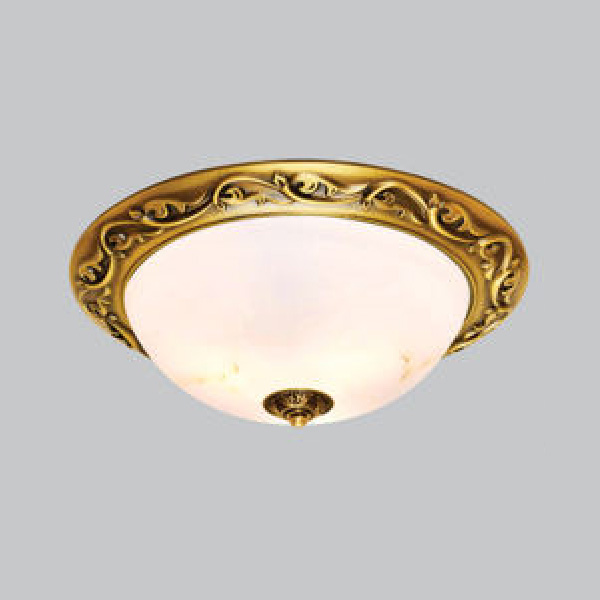 Đèn ốp trần đồng chao thủy tinh Ø310 - 24W - LED 3 CĐ