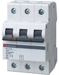 MCB Mitsubishi loại tiêu chuẩn BH-D10 3P 10kA C N