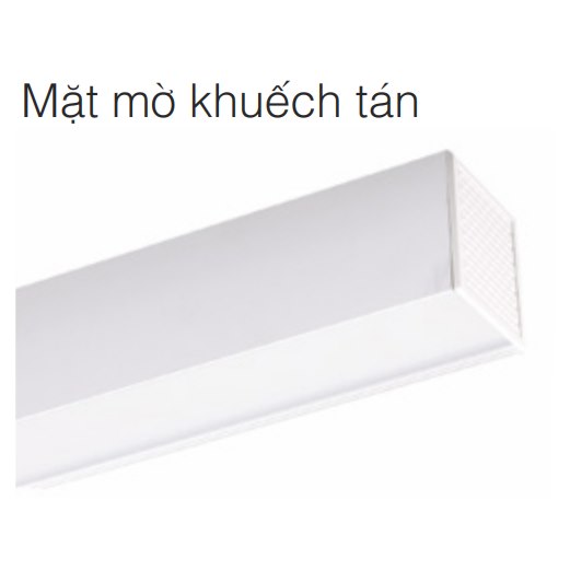 Đèn Led Thanh vinaled mặt mờ khuếch tán vỏ trắng và đen