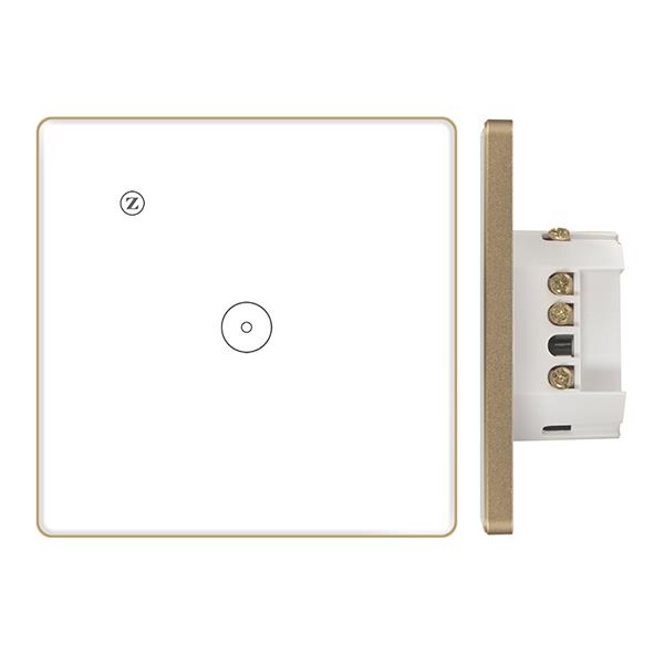 Công tắc Zigbee vuông (viền VÀNG, 1 nút + icon Z)