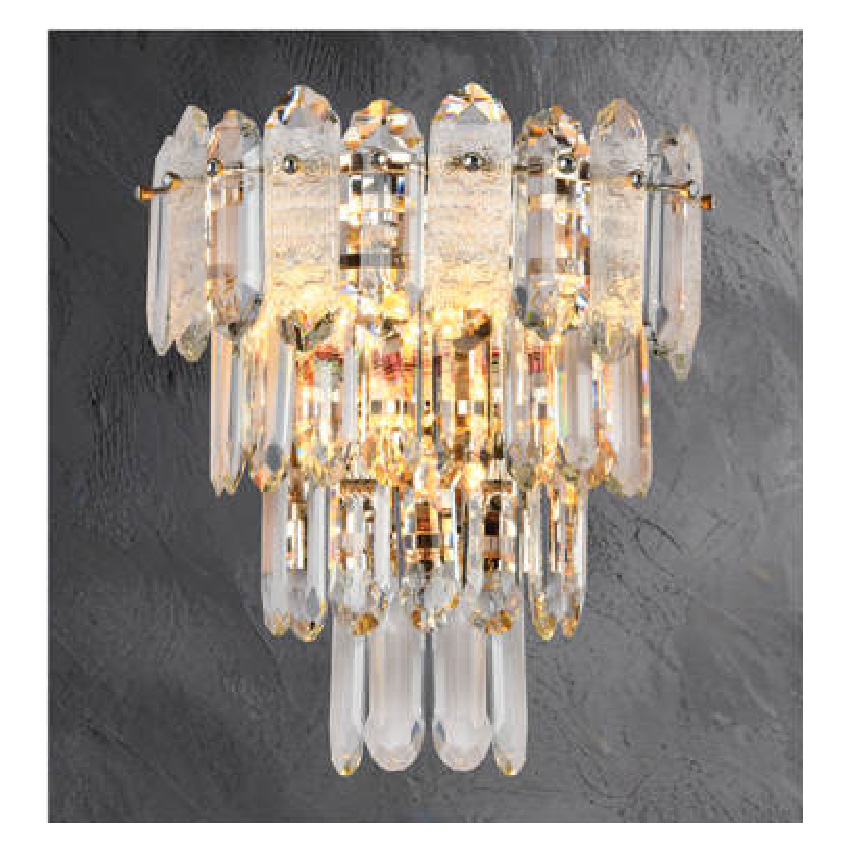 Đèn vách pha lê trang trí Andora L300*H340 - E27*3 Pha Lê trong K9