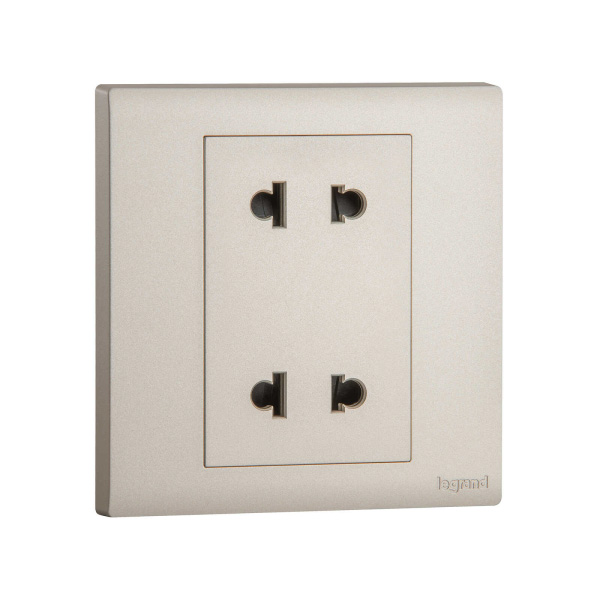 Bộ ổ cắm đôi 2 chấu, 16A