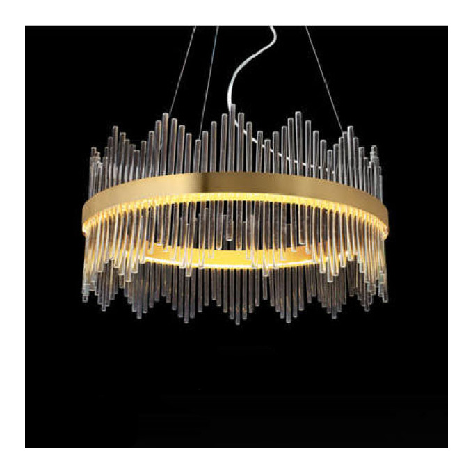 Đèn thả pha lê Andora TPL-17008/600 Ø600 x H400 + 900 LED 3 CĐ
