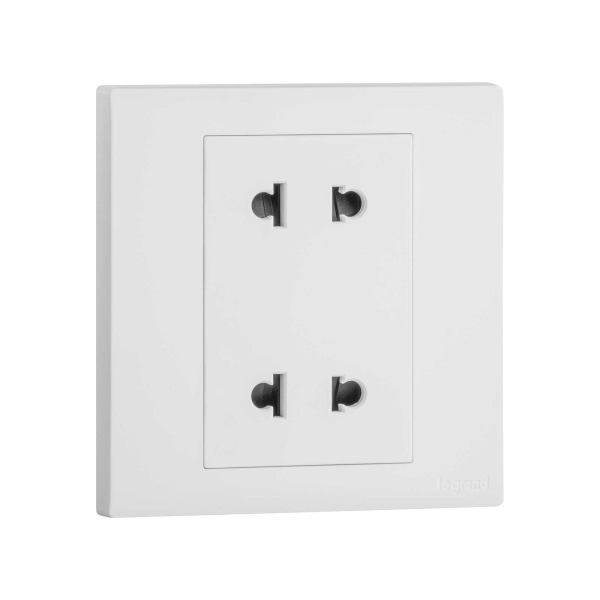 Bộ ổ cắm đôi 2 chấu, 16A