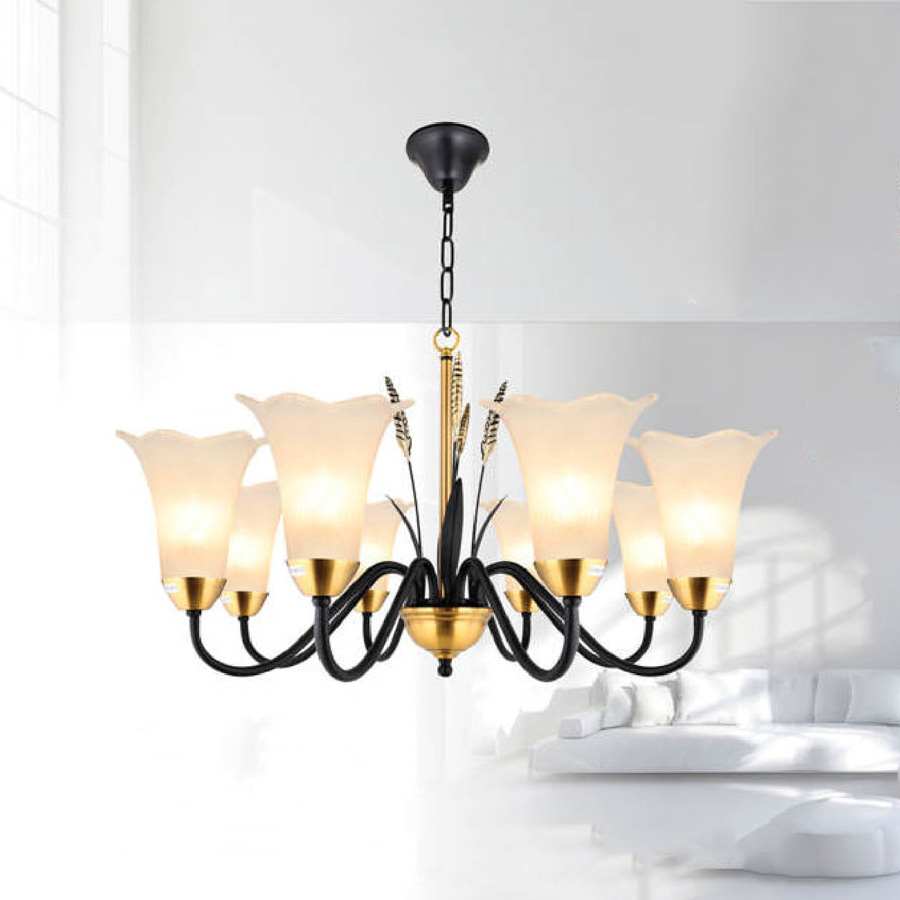 Đèn chùm thủy tinh Andora Ø800 x H450 + 500 E14 x 8