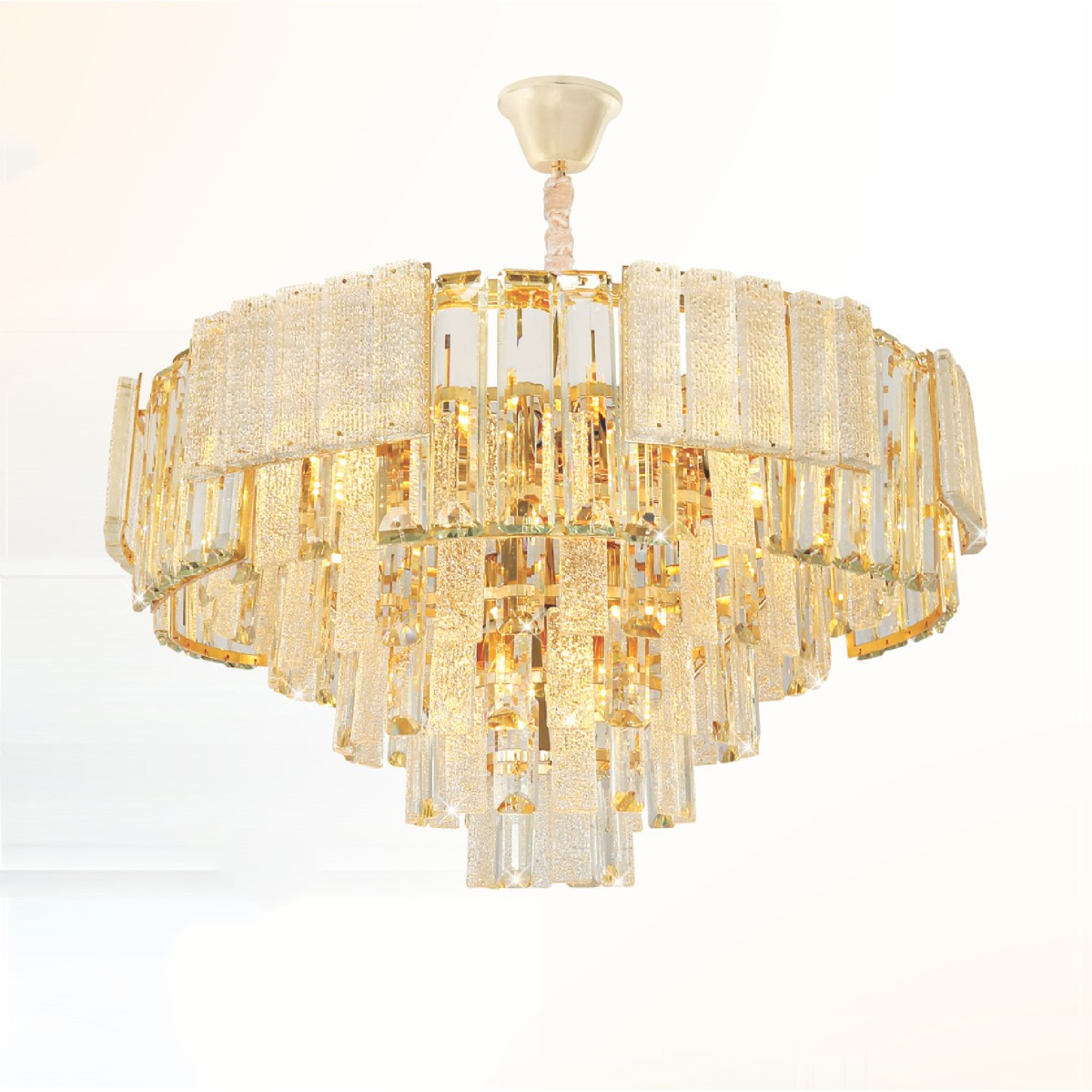 Đèn chùm pha lê Ø600*H300+500 - E14*13 Lamp W16Kg