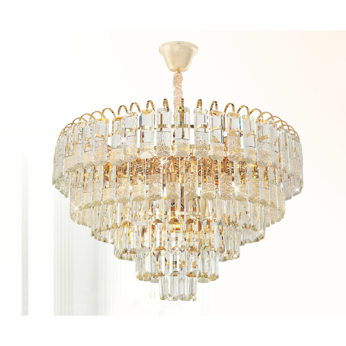 Đèn chùm pha lê Ø600*H370+500 - E14*13 Lamp W15Kg