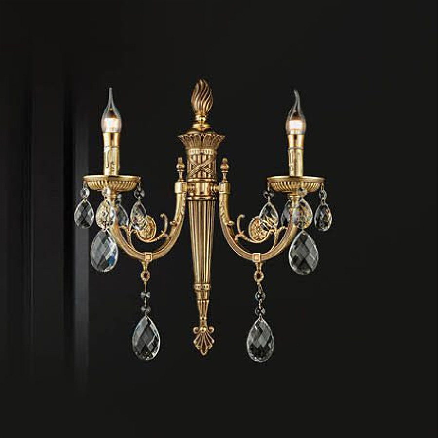 Đèn tường đồng pha lê W400*H500