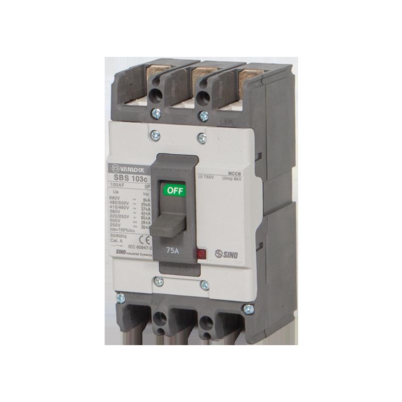 Bộ ngắt mạch MCCB 2 cực SBS/100AF
