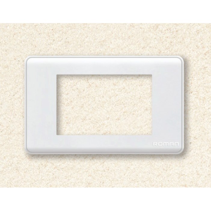 Mặt che 3 lỗ Roman GA03N-BT màu trắng bóng