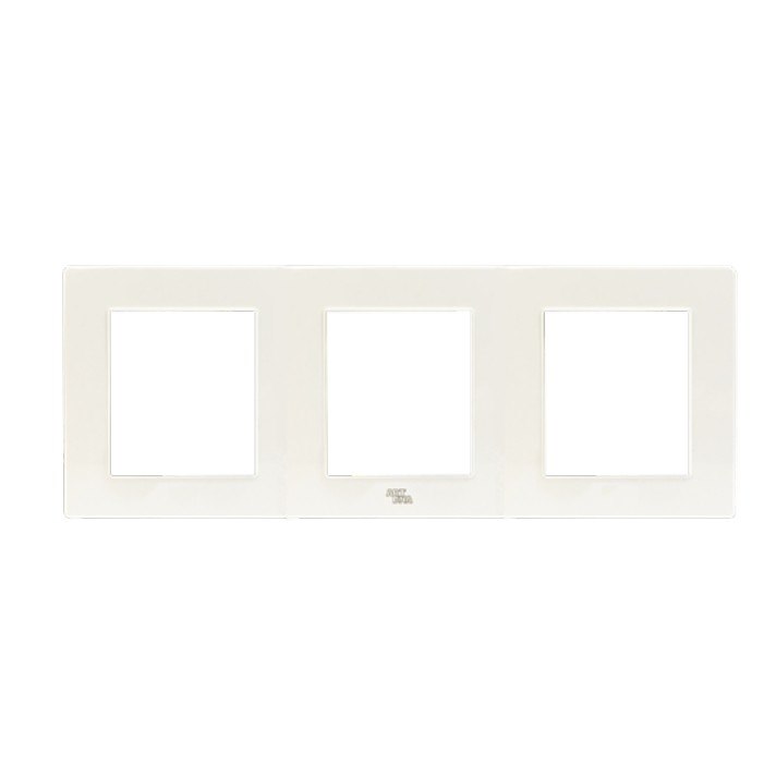 Mặt viền ba liền nhựa trắng A77-P20D-W