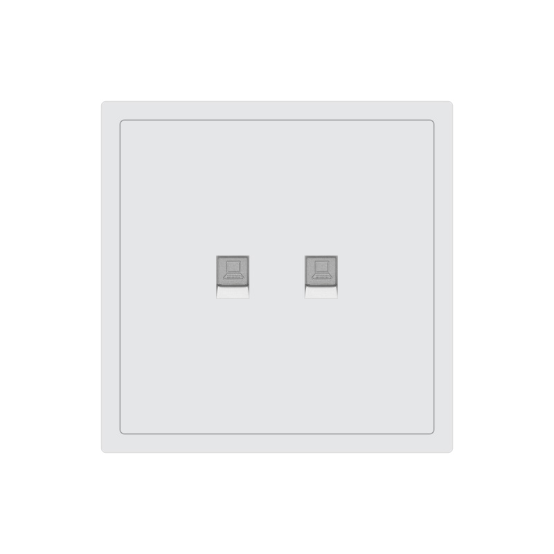 Bộ ổ cắm mạng đôi cổ điển S1 series Duhal