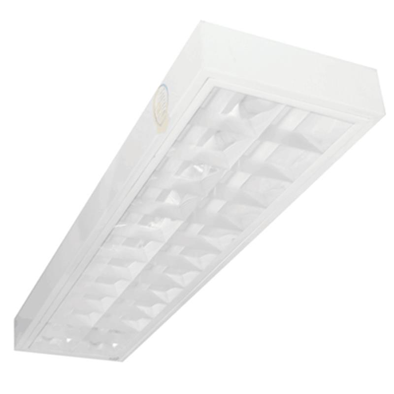 Máng đèn lắp nổi 2 bóng x 1.2m (thanh ngang bằng nhôm sọc, thanh dọc bằng inox)